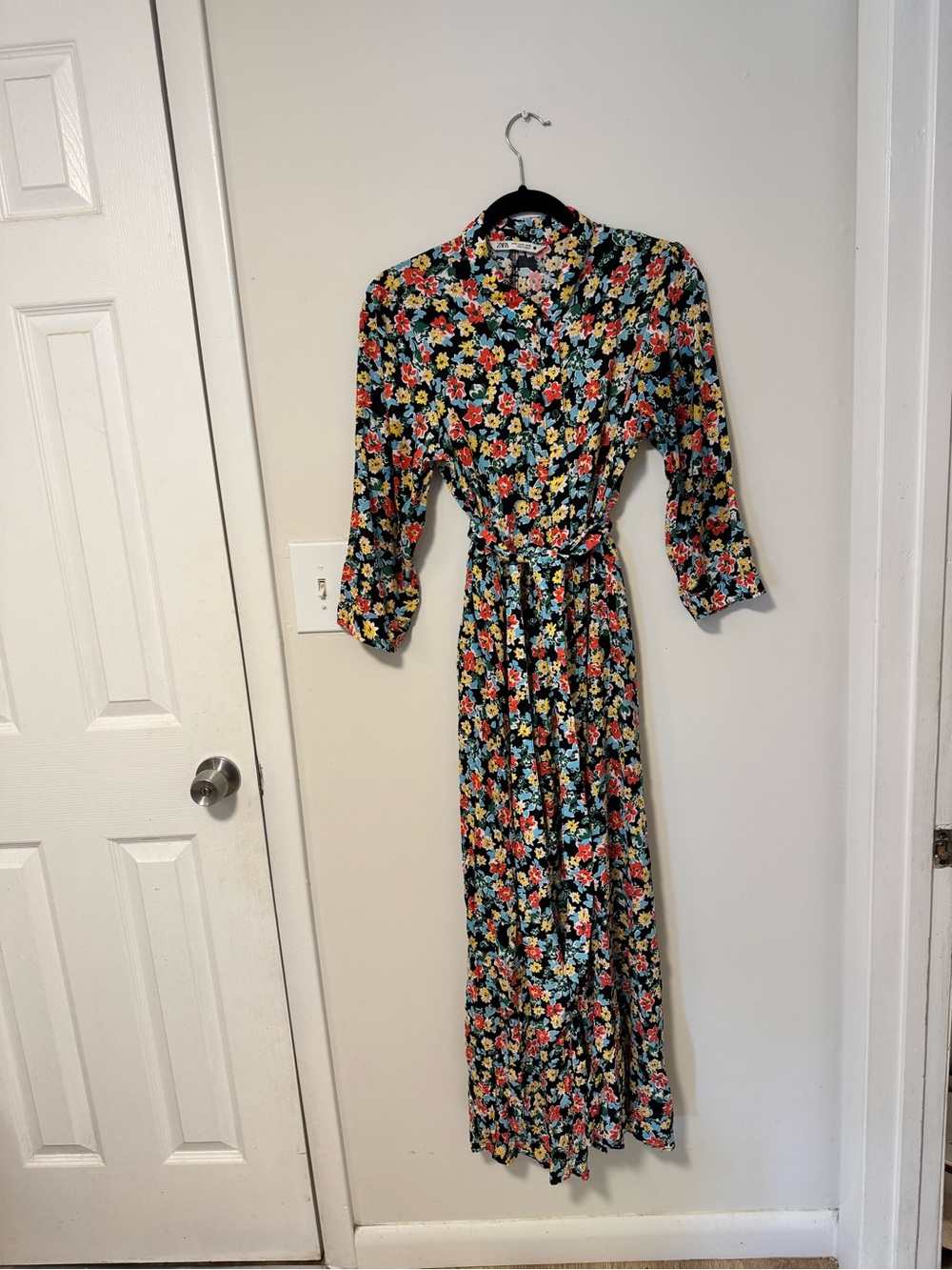 Zara Multicolor Floral Maxi Dress